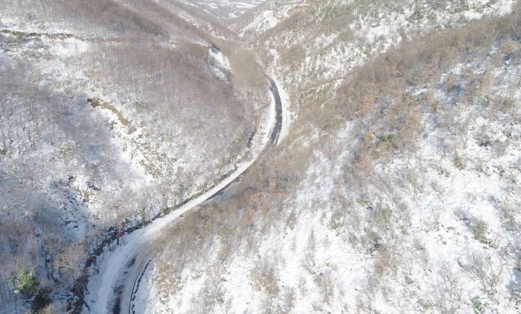 Tekirdağ'da Kar Yağışı  Sonrası Ganos Dağı Eteklerinde  Muhteşem Görüntüler